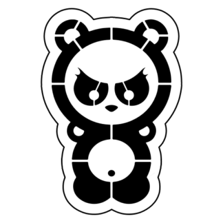Dangerous Panda Sticker (Black)